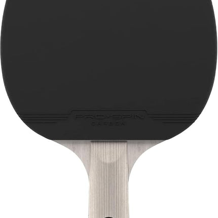 PRO-SPIN Carbon Fiber Ping Pong Paddle | Elite Series | Classic Grip | 7-Ply Blade | 2mm Sponge for Better Control & Spin | Premium Rubber Storage Case | Lightweight Carbon Table Tennis Racket