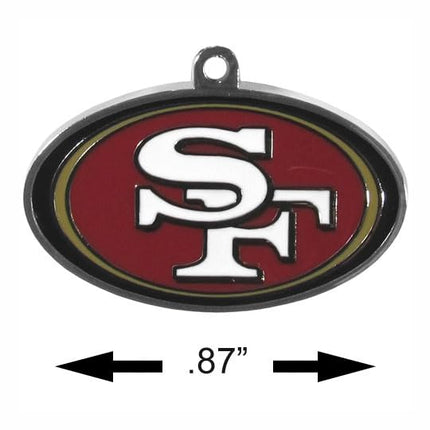 Siskiyou Sports NFL San Francisco 49Ers Chrome Dangle Earrings