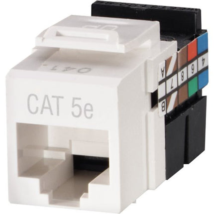Leviton 25-Pack, GigaMax 5E QuickPort Connector, Cat 5E, 5G108-BW5, White