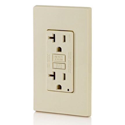 Leviton GFCI Receptacle, Self-Test Tamper Resistant and Weather Resistant, GFWT2-T, Light Almond