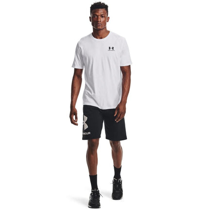 Under Armour mens Sportstyle Left Chest Short-Sleeve T-Shirt , White (100)/Black , X-Large Tall