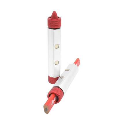 BIG HORN 19857 Aluminum Body Dual Marker Holder for Carpenter’s Pencil/Lumber Crayon