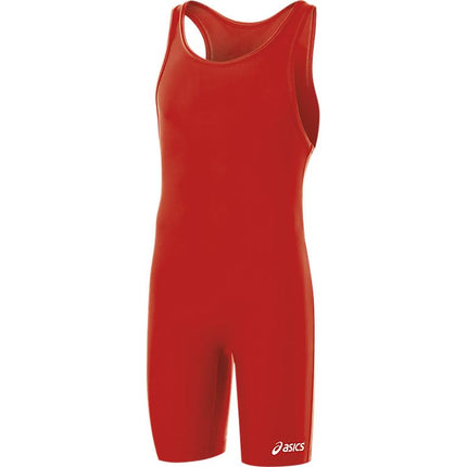 ASICS Solid High Cut Wrestling Singlet - SIZE: Small, COLOR: Red