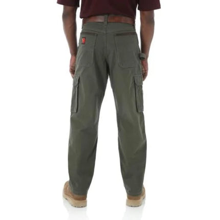 Wrangler Men's Riggs Workwear Flannel Lined Ripstop Ranger Pant, Loden 42Wx32L