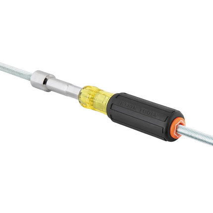 Klein Tools 654916MAG Heavy Duty Hollow Shaft Nut Driver, Magnetic, Color-Coded 9/16-Inch Hex, Pass Through Design, 6-Point, Cushion-Grip Handle
