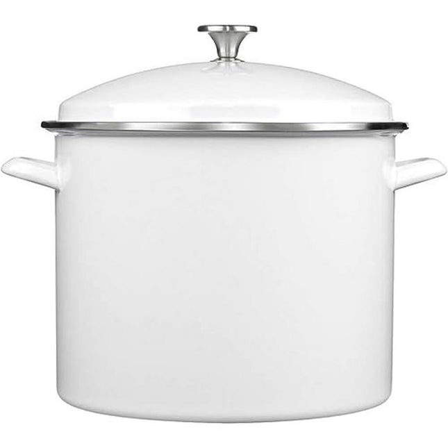 Cuisinart EOS166-30W Enamel Stockpot with Cover, 1