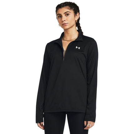 Under Armour Women's Tech 1/2 Zip- Solid Shirt Bla