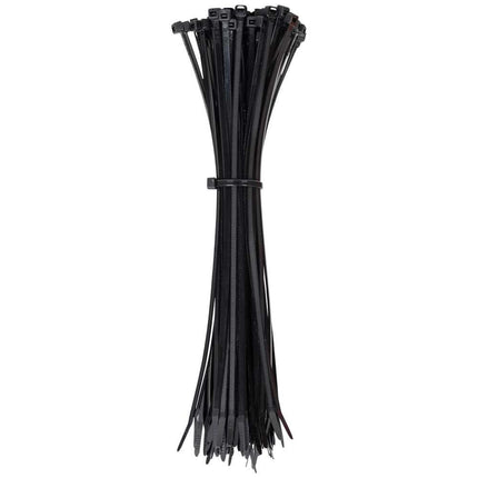 Cable Ties, 50-Pound Tensile Strength, Heavy Duty Nylon Cable Zip Ties, Indoor/Outdoor Use, 11.5-Inch, Black, 100-Piece Klein Tools 450-210