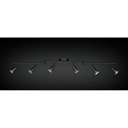Globe Electric 59693 Payton 6 Foldable Track Lighting Painted, Matte Black