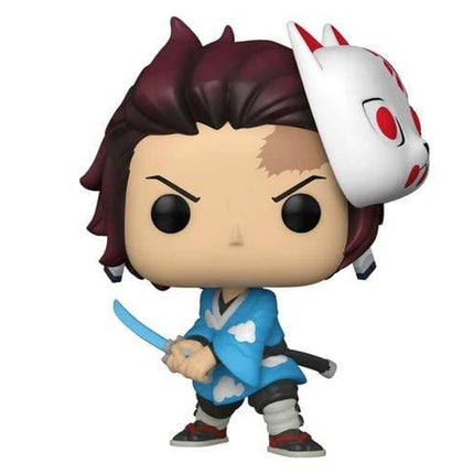 Funko PoP! Demon Slayer - Tanjiro Kamado with Mask Vinyl Figure, 10 cm Height