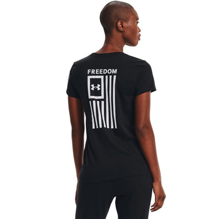 Under Armour Women's New Freedom Logo T-Shirt, Bla