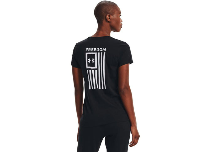 Under Armour Women's New Freedom Logo T-Shirt, Bla