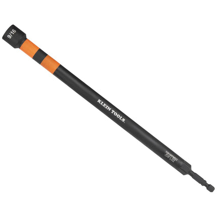 Klein Tools 10916PNDC 9/16-Inch Power Nut Driver, Magnetic Color-Coded Power Nut Driver, Impact-Rated with 10-Inch Extended Reach