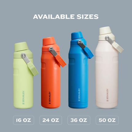 STANLEY IceFlow Fast Flow Water Bottle 24 OZ | Angled Spout Lid | Lightweight & Leakproof for Travel & Gym | Insulated Stainless Steel | BPA-Free | Fog Glimmer