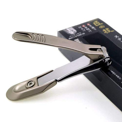 Japanese Stainless Steel Curved Blade Nail Clipper - Made in Japan | Green Bell (G-1205)