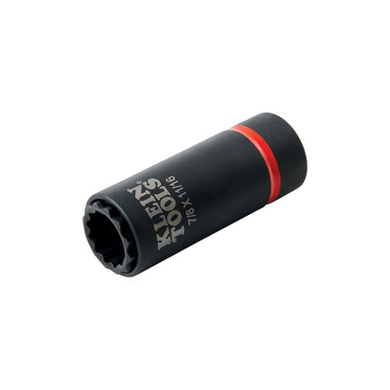 Klein Tools 66014 2-in-1 Impact Socket with 12-Point Deep Sockets, Coaxial Spring Loaded in 7/8- and 11/16-Inch Sizes