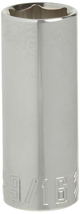 CRAFTSMAN Deep Socket, SAE, 1/4-Inch Drive, 9/16-Inch, 6-Point (CMMT43587),Full Polish