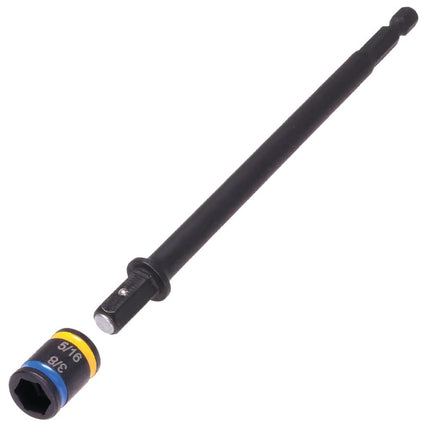 Malco C-RHEX® 5/16 in. & 3/8 in. SAE 6in Shaft Length (2 Pack) Cleanable, Reversible, Magnetic Hex Drivers | Impact Rated | Flip Bit | Flip Socket (MSHXLC1)