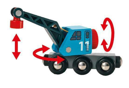 BRIO World Harbour Freight Ship Boat and Crane for Kids Age 3 Years Up - Wooden Railway Accessories & Add Ons