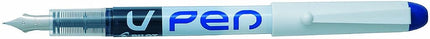 Pilot VPen Disposable Fountain Pen White Barrel 0.58 mm Tip - Blue, Box of 12