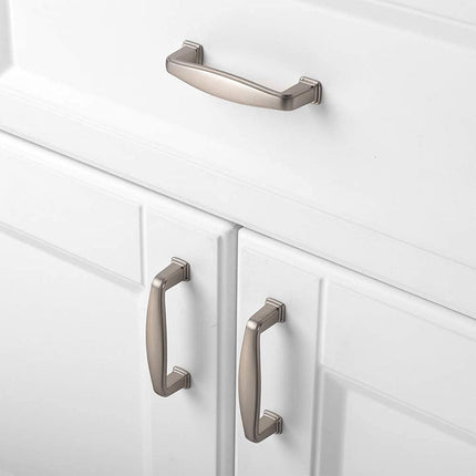 KOOFIZO 10 Pack 3 Inch Brushed Nickel Kitchen Cabinet Pulls Satin Silver Cabinet Handles Nickel Cabinet Hardware for Kitchen Cabinets 1817 Drawer Dresser Cupboard Bedroom