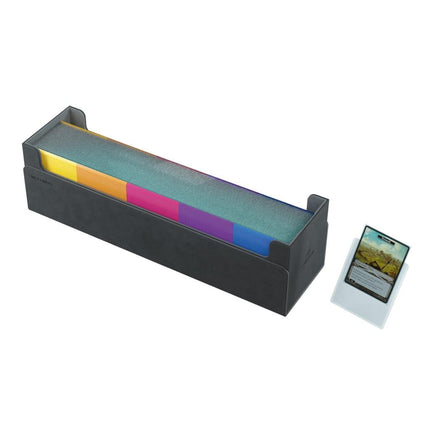Gamegenic Dungeon S 550+ Convertible Deck and Game Accessories Box | Double-Sleeved Card Storage | Card Game Protector | Nexofyber Surface | Holds up to 550 Cards | Black Color | Made by,G20091