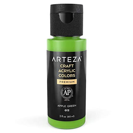 Arteza Craft Acrylic Paint F9 Fluorescent Orange, 60 ml Bottle, Water-Based, Matte Finish, Blendable Paints for Art & DIY Outdoor Projects on Glass, Wood, Ceramics, Fabrics, Paper & Canvas