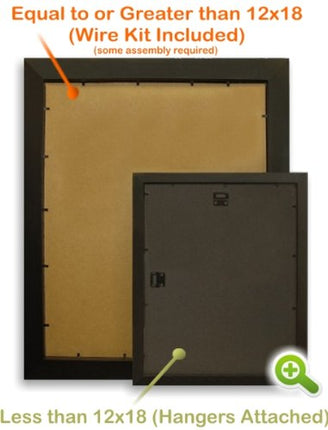 Craig Frames 1WB3BK 24 by 36-Inch Wall Decor Frame, Smooth Finish, 1-Inch Wide, Matte Black