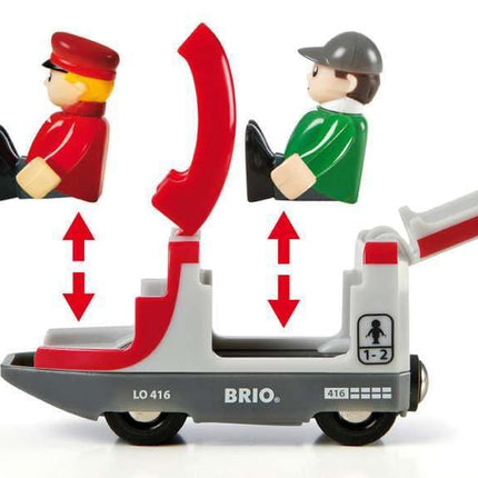BRIO World Travel Switching Set Wooden Railway – Battery Passenger Train, Station & Switch Tracks, Includes Figures & Accessories, Compatible with BRIO World, Toy Gift for Kids 3 Years and Up