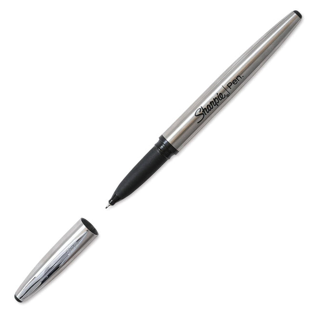 Sharpie Stainless Steel Grip Pen, Fine Point (0.8m