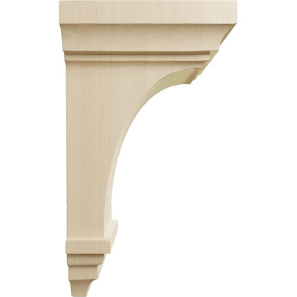 Ekena CORW06X06X12JERW 6-Inch Width x 6 3/4-Inch Depth x 12-Inch Height Large Jefferson Wood Corbel - Rubber Wood