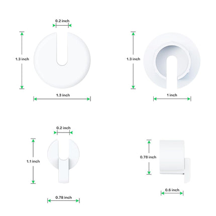 Cable Routing Kit for Starlink, Cable Mounting Kit, Starlink Accessories, Wall Grommets for Cables, Cable Wall Pass Through for 1 Inch Wall Hole and Furniture Wire Hole (2 Pack White)