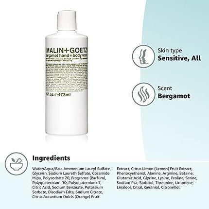 MALIN + GOETZ Bergamot Hand and Body Wash (473 ml)