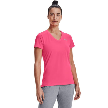 Camiseta Sólida Under Armour Tech para Mujer Cereza XS
