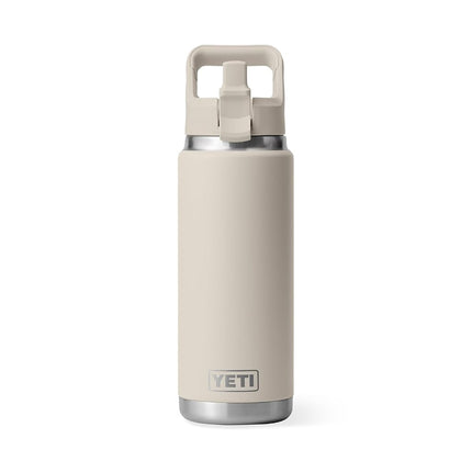 YETI Rambler 26 oz Bottle, Vacuum Insulated, Stainless Steel with Color Matching Straw Cap, Key Lime