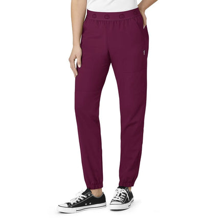 WonderWink Pro Women's Slim Cargo Jogger, Wine, Me