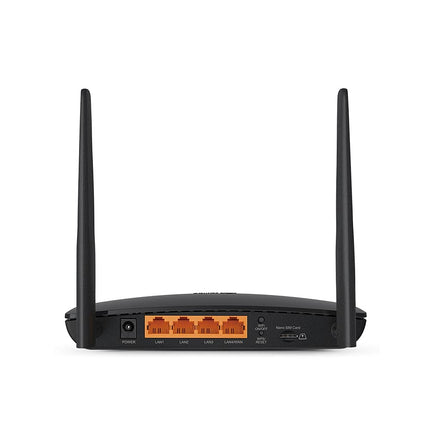 TP-Link AC1200 4G+ Cat4 Wireless Dual Band Router, 4X10/100Mbp ports, 4G Network Micro SIM Slot Unlocked, Connects up to 64 Devices, Plug and Play, Guest & Parental Control, UK Plug (Archer MR400)