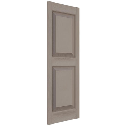 Ekena Millwork Lifetime Vinyl LP2S14X03500CL Standard Two Equal Panel Vinyls, Raised Panel Vinyl Shutters, w/Installation Shutter-Lok's & Matching Screws (Per Pair), 14 3/4"W x 35"H, Clay
