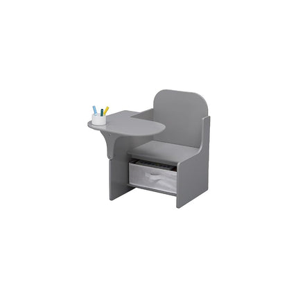 Delta Children Chair Desk with storage bin, Grey