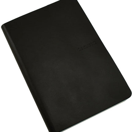 Zequenz Classic 360 Signature Series, Size: B6 Medium, Color: Black, Paper: Blank, Soft Cover Notebook, Soft Bound Journal, 5" x 7", 200 sheets / 400 pages, Blank thick premium paper