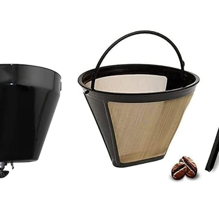 Cuisinart Filter Basket and Gold Tone Permanent filter Bundle W/Scoop (Compatible with CHW-12 & CHW-14)