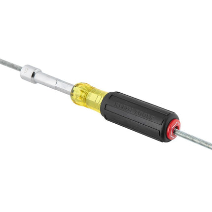 Klein Tools 65412MAG Heavy Duty Hollow Shaft Nut Driver, Magnetic, Color-Coded 1/2-Inch Hex, Pass Through Design, 6-Point, Cushion-Grip Handle