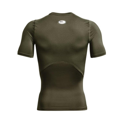 Under Armour Mens Armour HeatGear Compression Short-Sleeve T-Shirt, (390) Marine OD Green / / White, M Tall