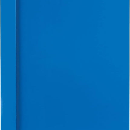 Smead Clear Front Report Cover, Three Double Tang Side Fasteners, 1/2" Capacity, Letter Size, Blue, 25 per Box (87452)