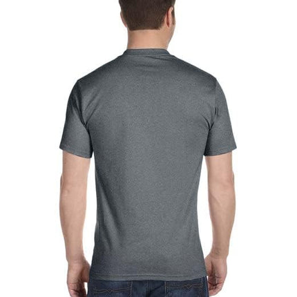Hanes Men's Essential-t Cotton T-Shirt, Athletic Crimson_Discontinued, Oxford Gray - 4 Pack, Medium