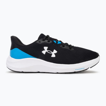 Zapatillas Under Armour Charged Pursuit 4 para hombre, (003) Negro/Azul Eléctrico/Blanco, 13 Reino Unido