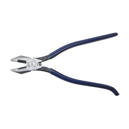 Ironworker Pliers, Spring Loaded Side Cutters for Rebar Cutting and Bending, 9-Inch Long KLEIN TOOLS D201-7CST, Blue
