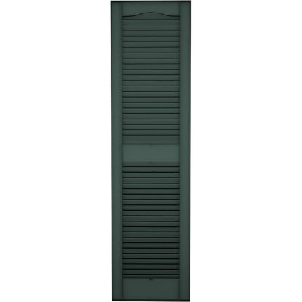 Ekena Millwork LL1C12X02400BD 12" W x 24" H Open Shutters with Center Slits Lifetime Vinyl Top with Fastener (Pair) Bordeaux