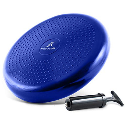 ProSource Core Balance Disc Trainer, 36 cm Diameter with Pump for Improving Posture, Fitness, Stability, Blue