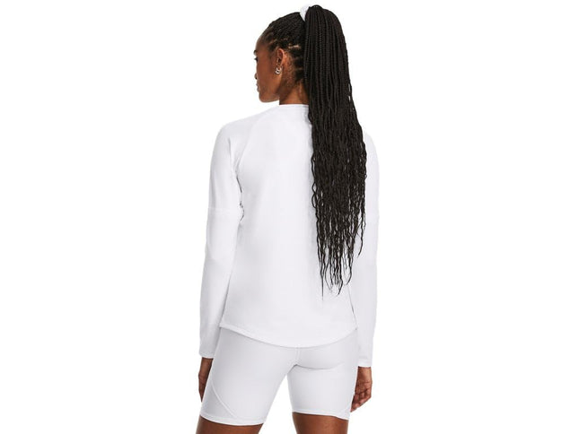 Under Armour Women's Softball Crew Pullover 22 T-Shirt, (101) White / / Mod Gray, X-Large